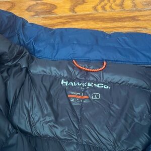 Men’s Hawke & Co blue lightweight puffer jacket, size Large
